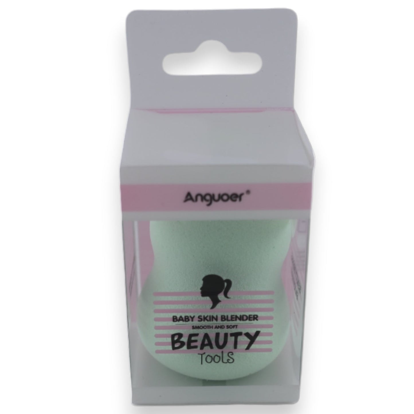 Anguoer Baby Skin Blender, mintgrüner Beauty-Schwamm in Verpackung, Kosmetik-Tool für glatte Haut
