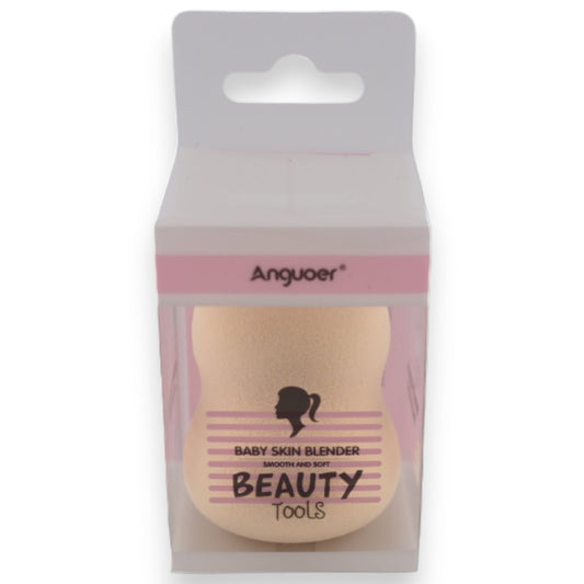 Anguoer Baby Skin Blender, Beauty-Schwamm in Beige, verpackt in rosafarbener Box, Make-up-Tool für glatte Haut