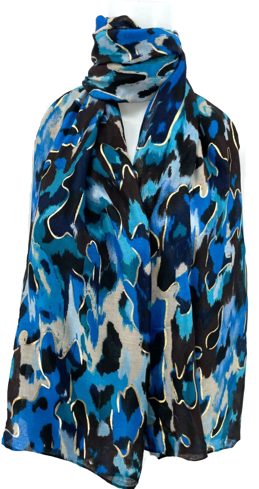 Blaues Camouflage-Halstuch