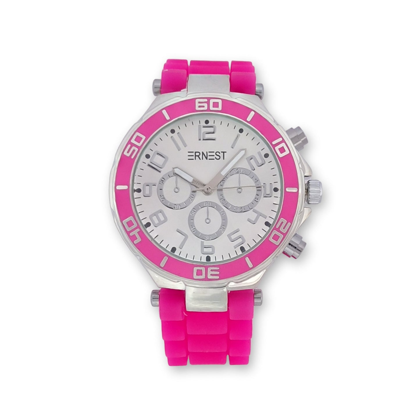 Damen-Silikonuhr ERNEST in Neon Pink
