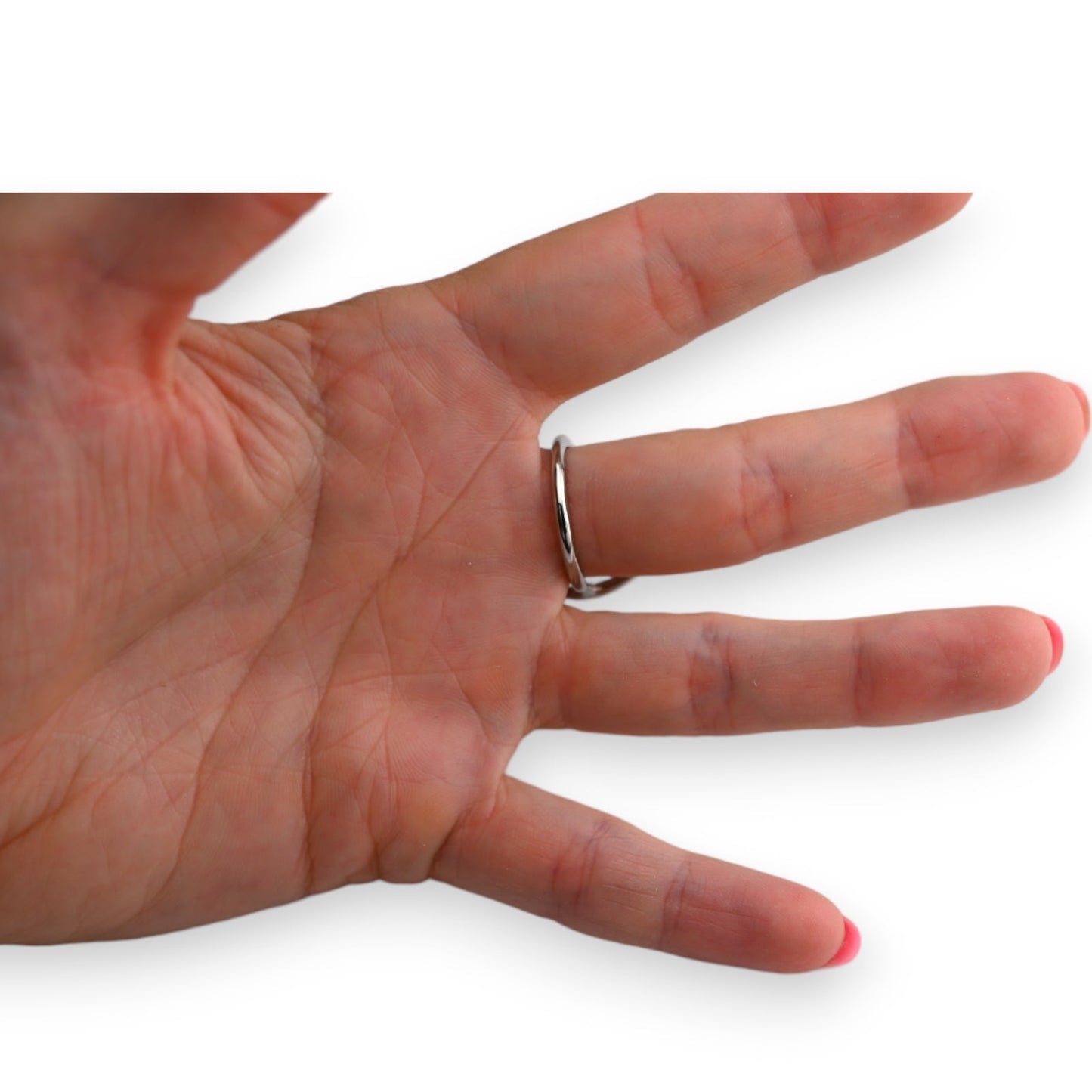 Bague acier argenté ovale et perle