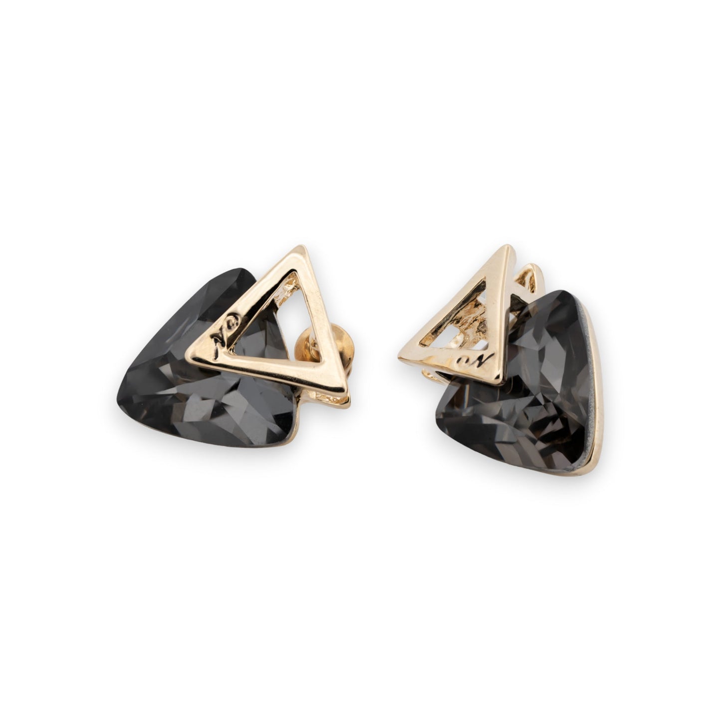 Boucles d'oreilles bijouterie chic couleur or et pierre