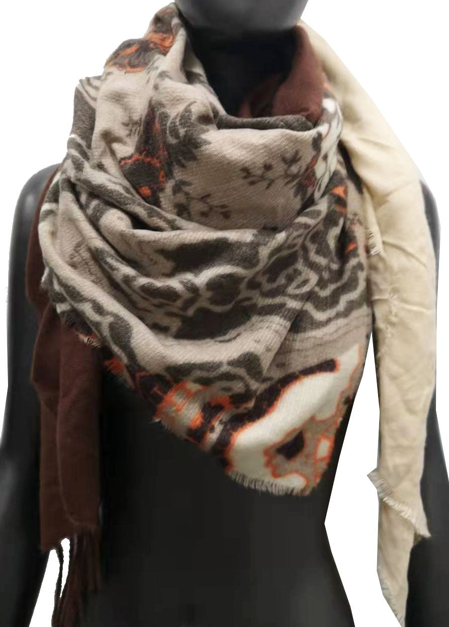 Extragroßer Patchwork-Schal für den Herbst