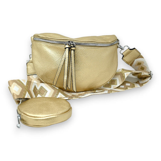 Goldene Gürteltasche Umhängetasche