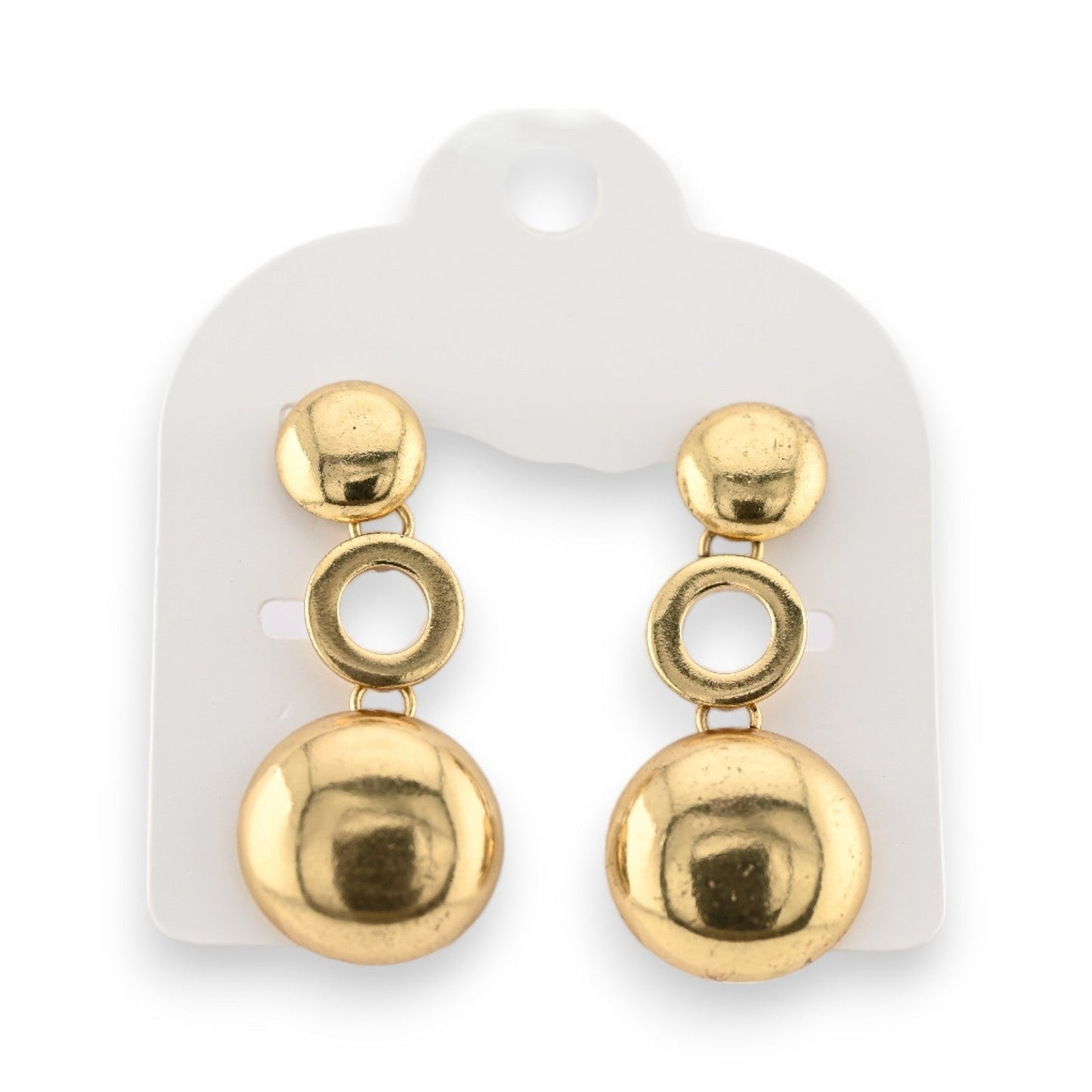 Goldene Hängeohrringe mit Vintage-Effekt