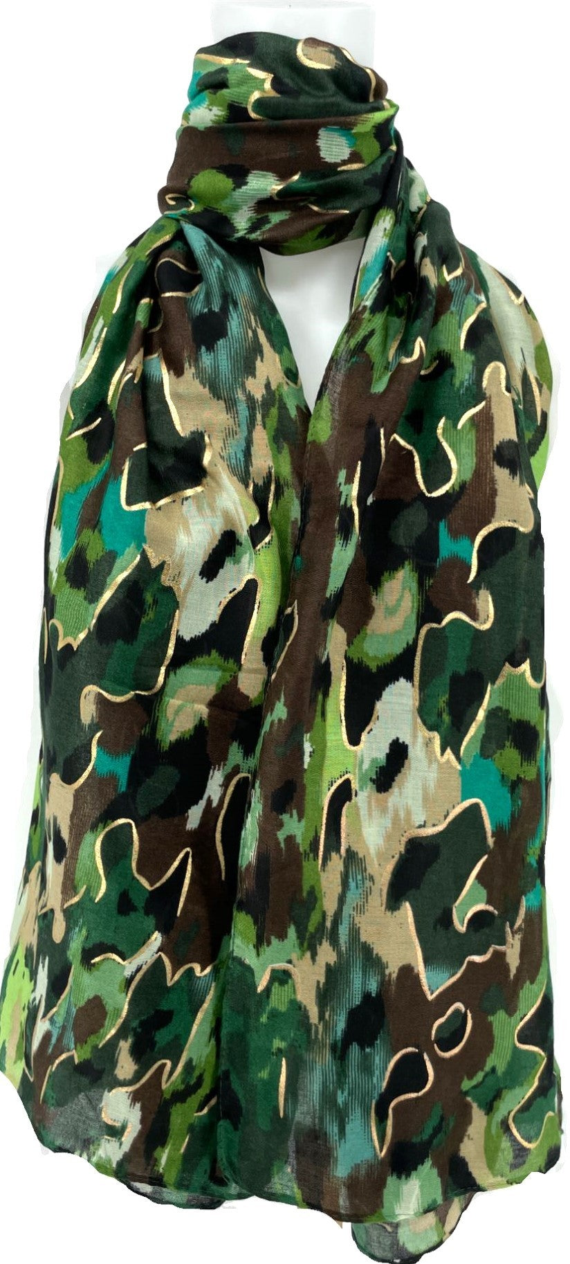 Tarnschal in Grüntönen