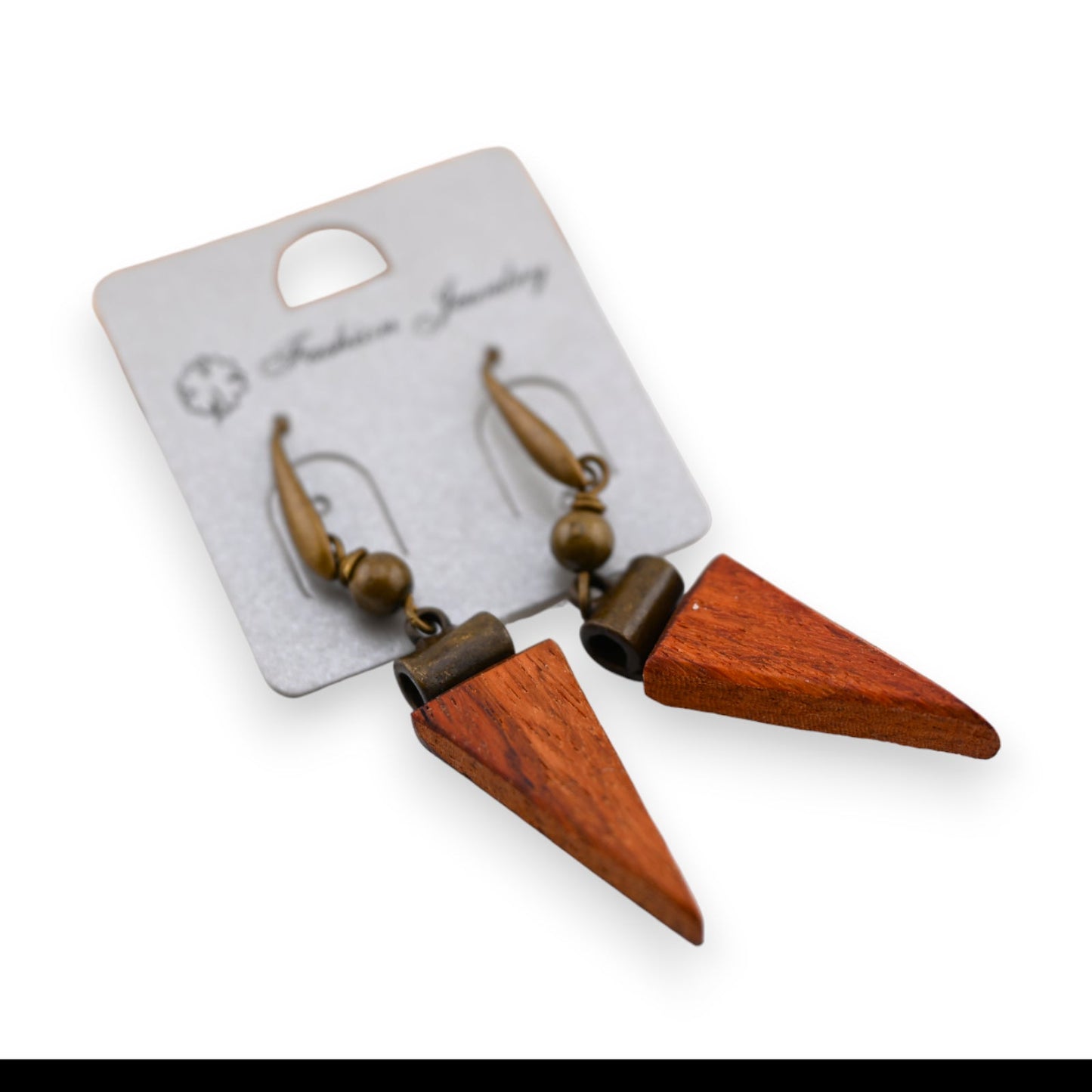 Fantasie Ohrringe Holz Spitze