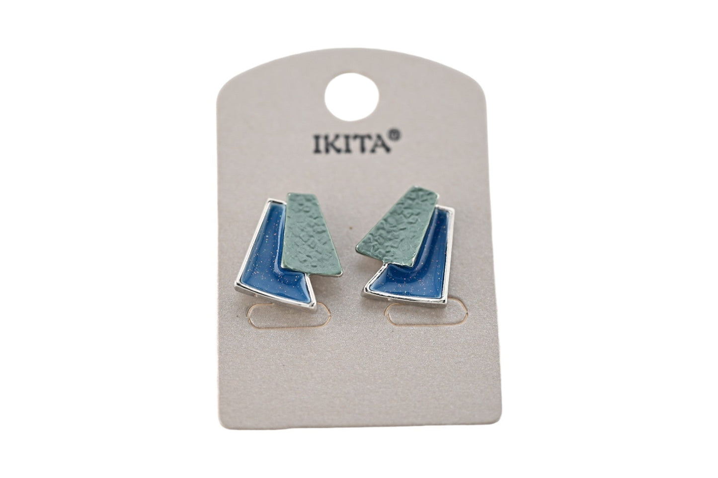 Blaue geometrische Ohrringe von Ikita