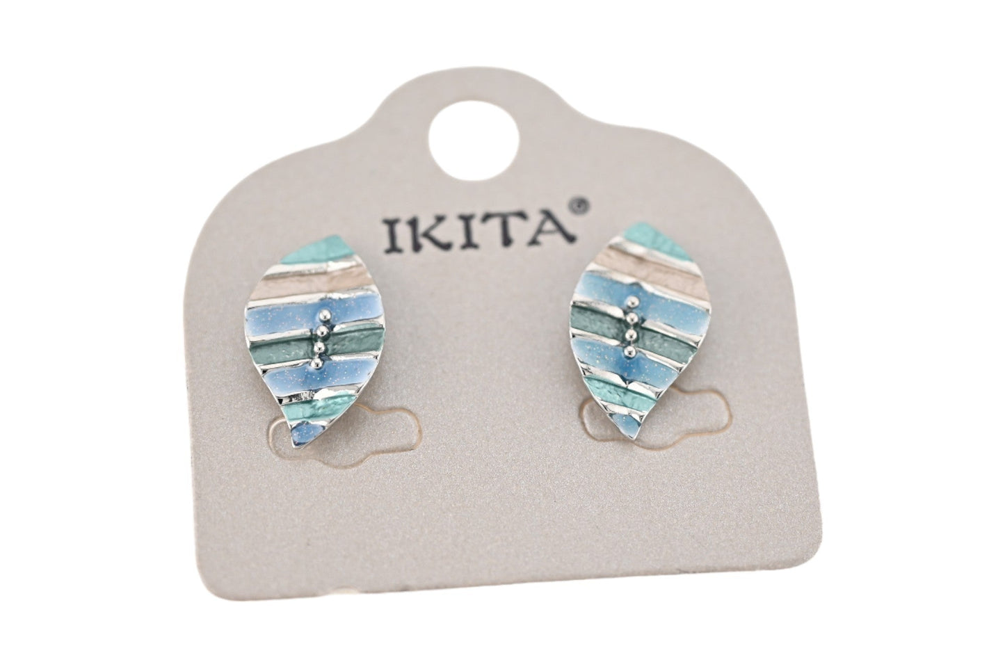 Ohrringe Ikita Blaue Blätter