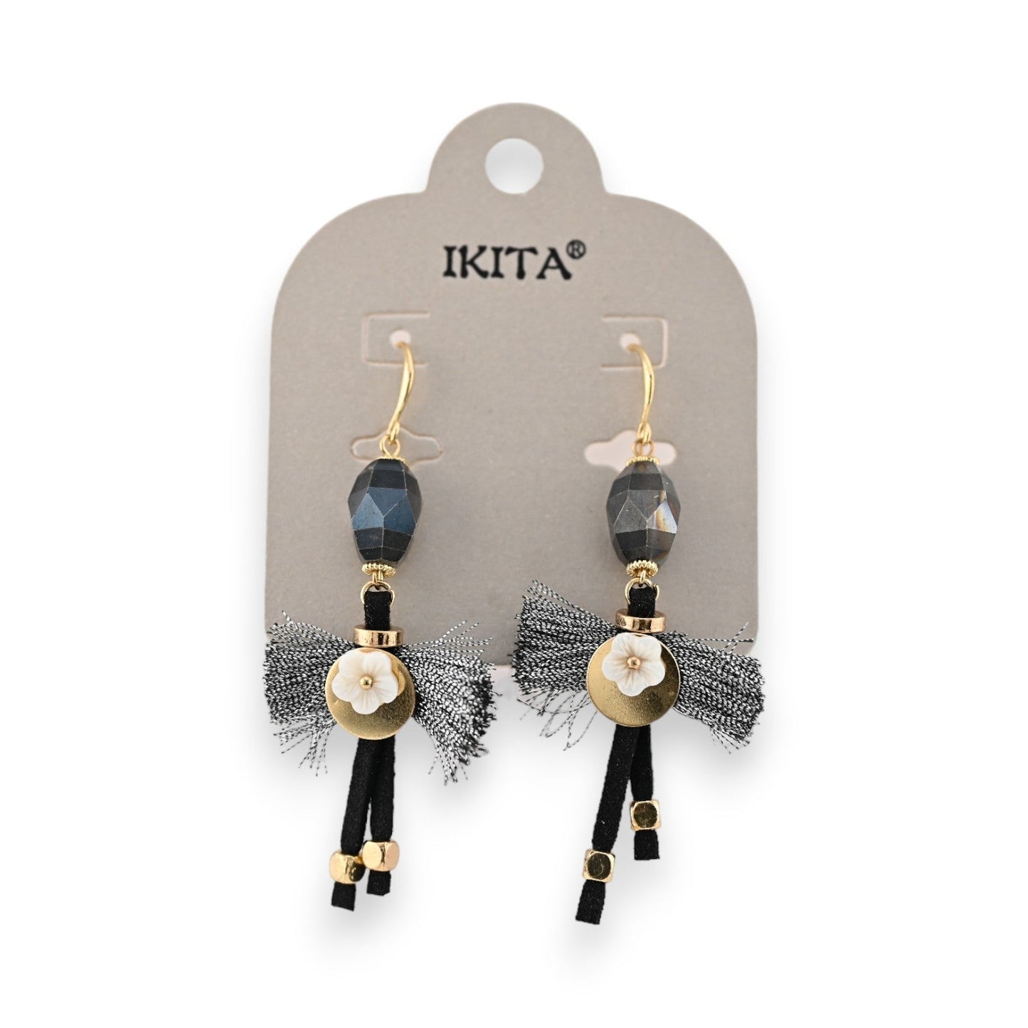 Goldene Ikita Ohrringe mit Quasten