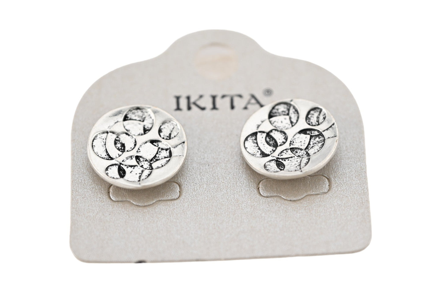 Ikita Ohrringe Gealterte Silberne Kreise