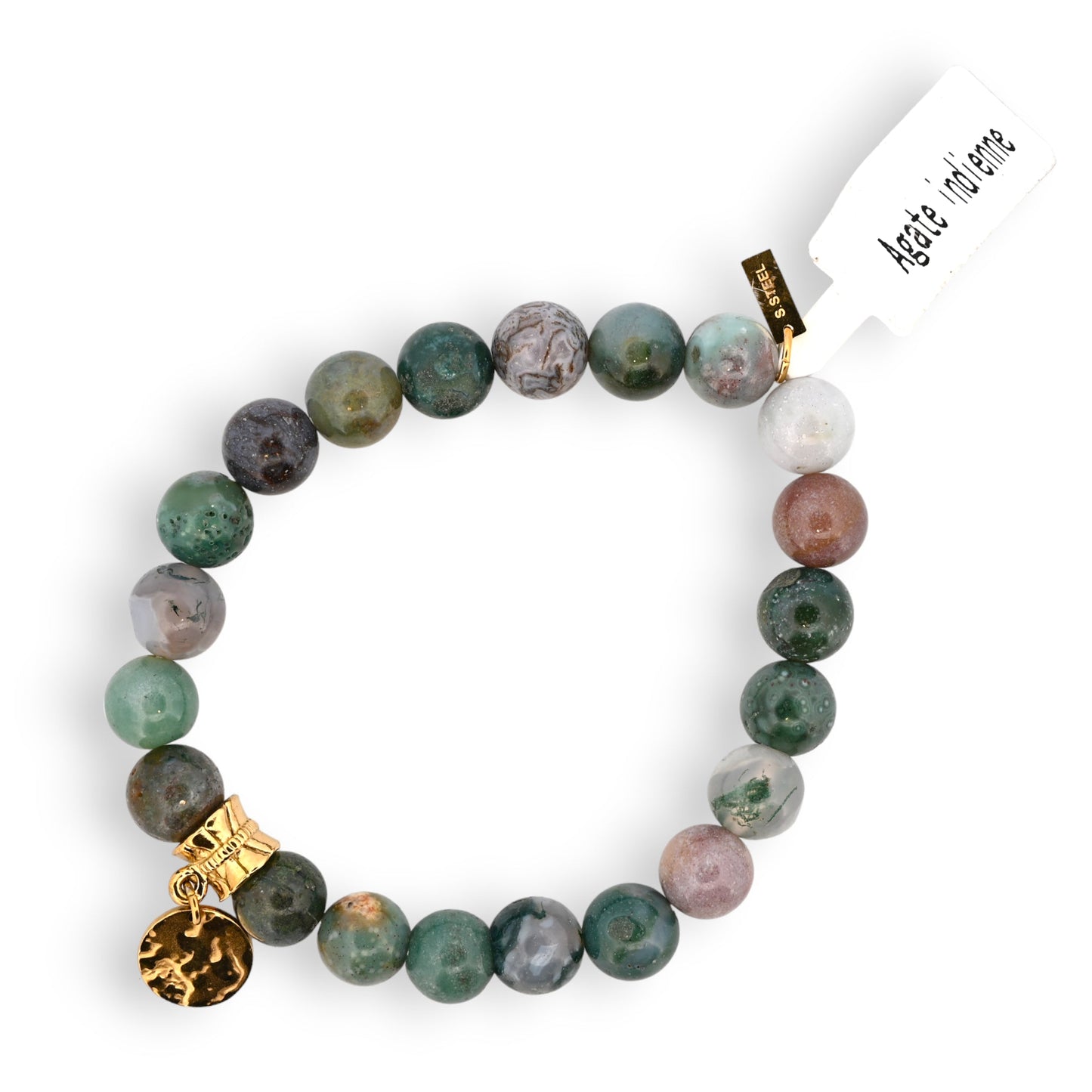 Armband Medaillon Perlen indisches Achat