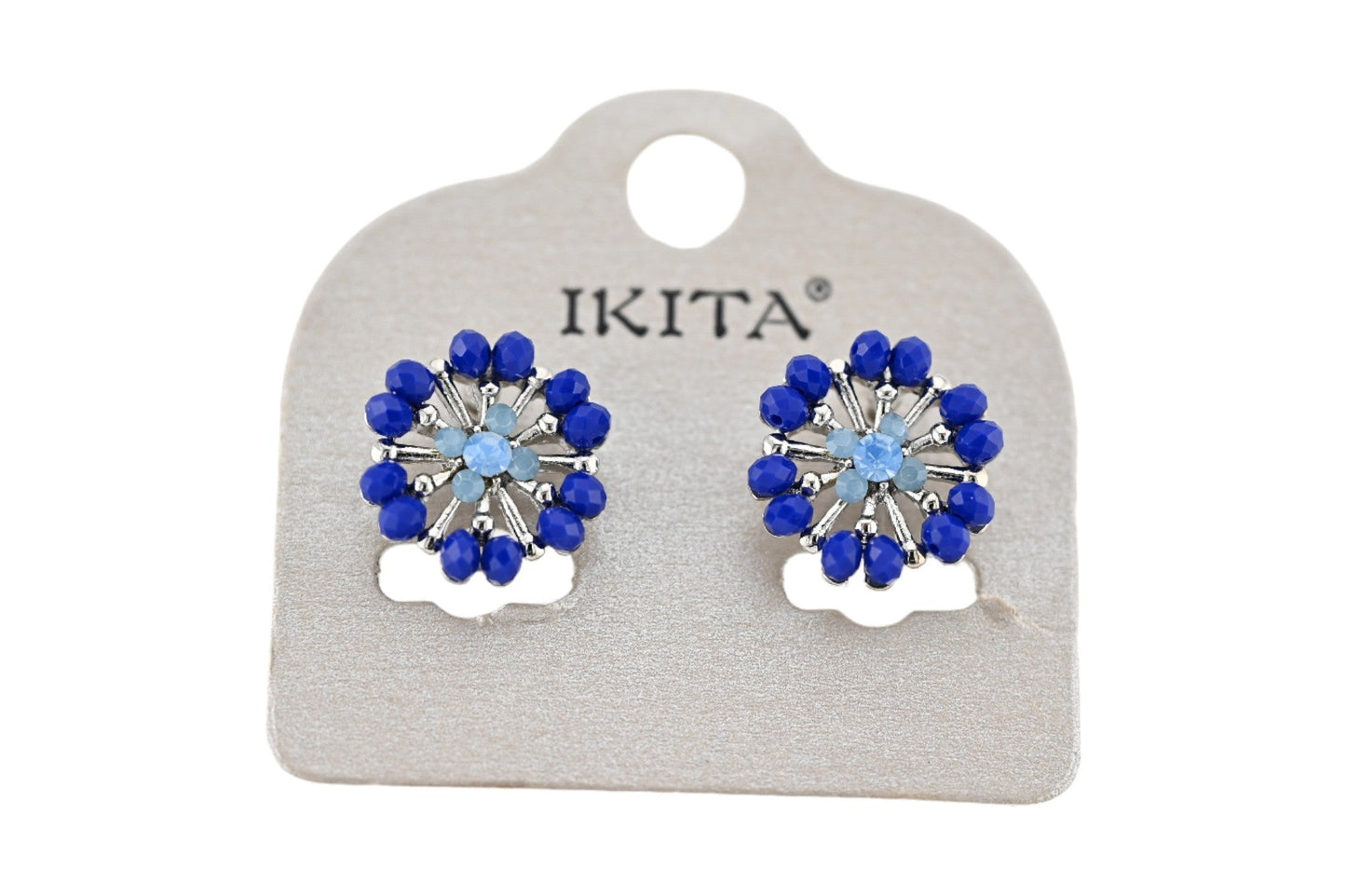 Königsblaue runde Ohrringe von Ikita