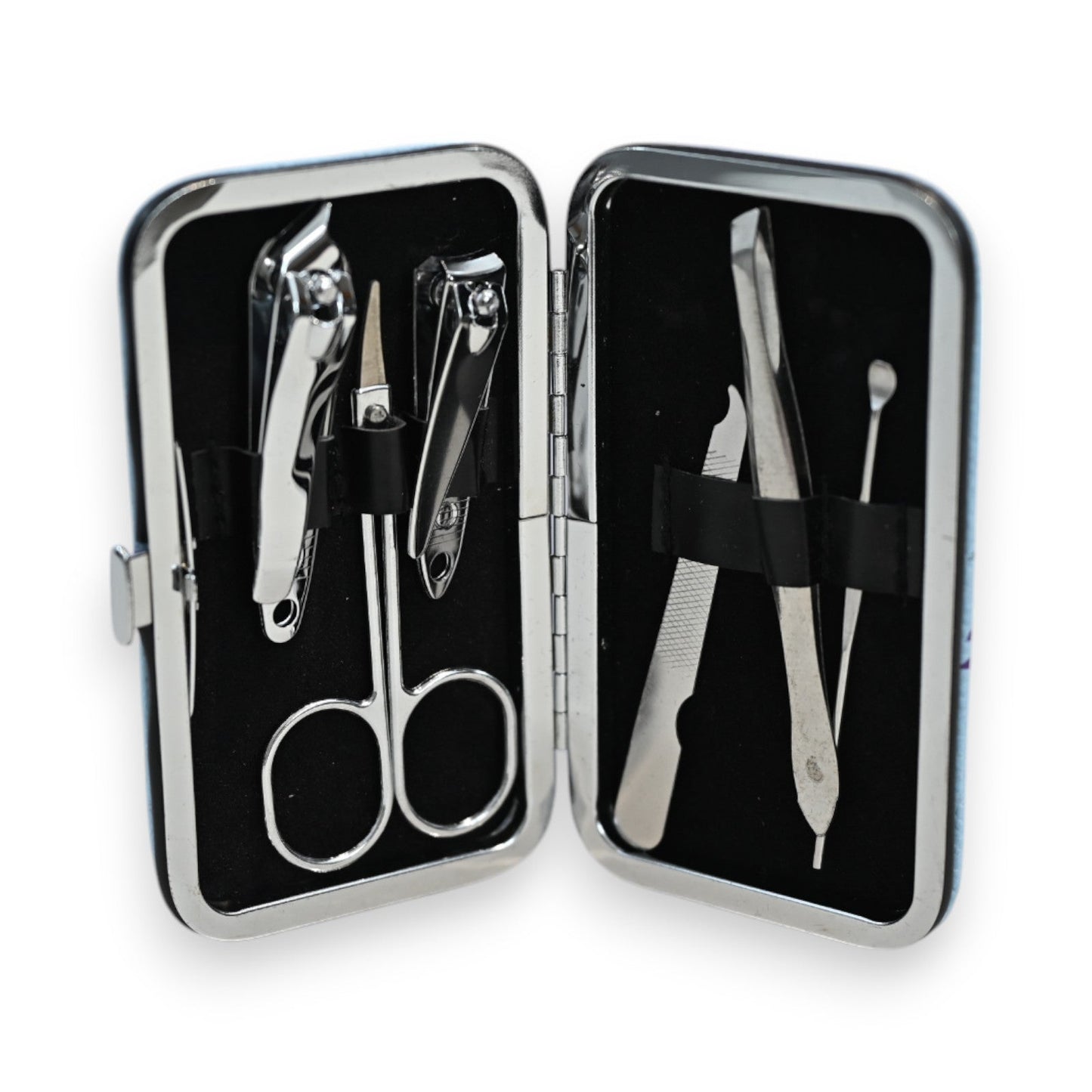 Hochwertiges 6-in-1 Maniküre-Set in eleganter Metallbox mit Nagelschere, Nagelknipser, Pinzette und weiteren Pflegetools