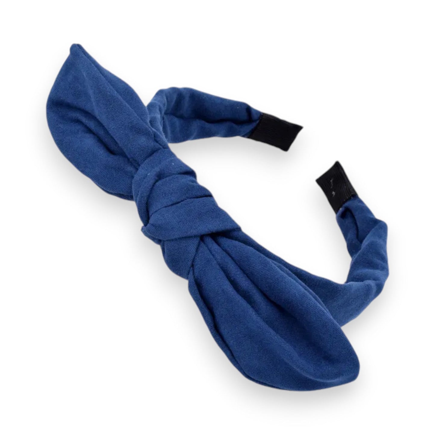 Haarreif mit marineblauer Schleife aus Kunstwildleder