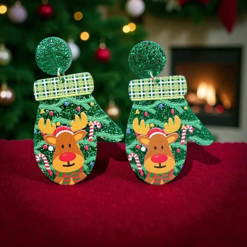 Weihnachts-Rentier Fantasy-Ohrringe
