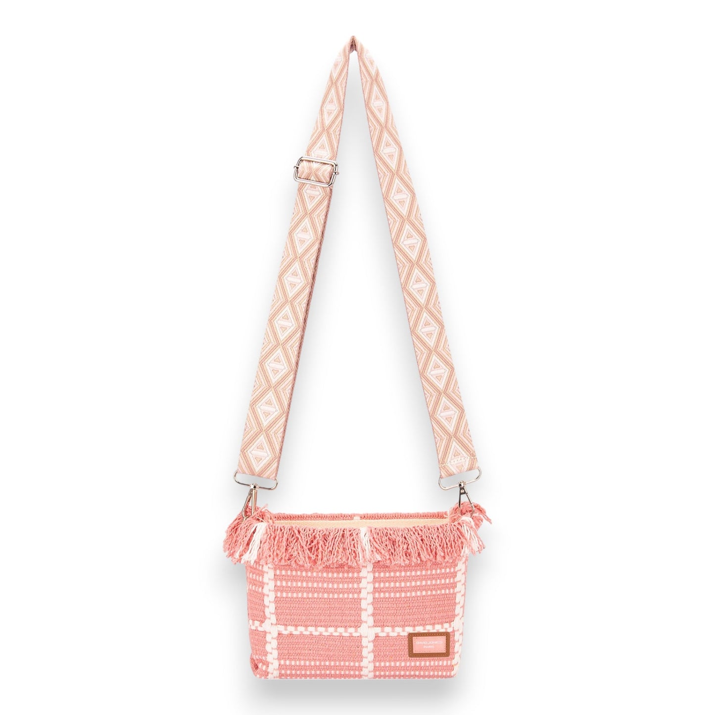 Stoff Umhängetasche David Jones Rosa