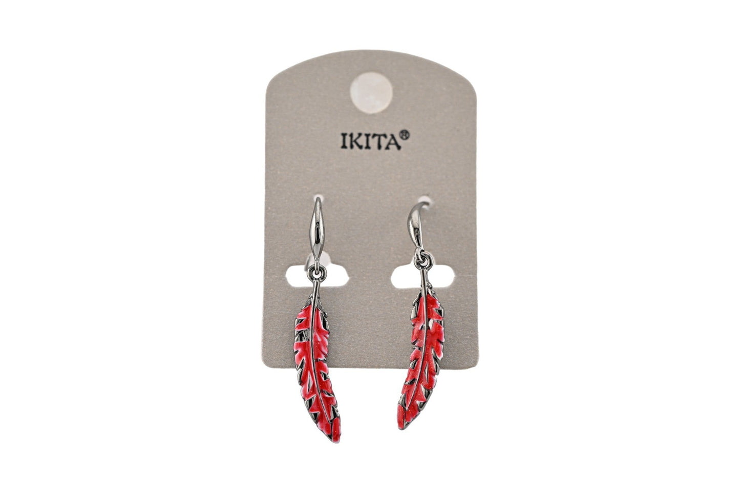 Rote Metall-Federohrringe von Ikita