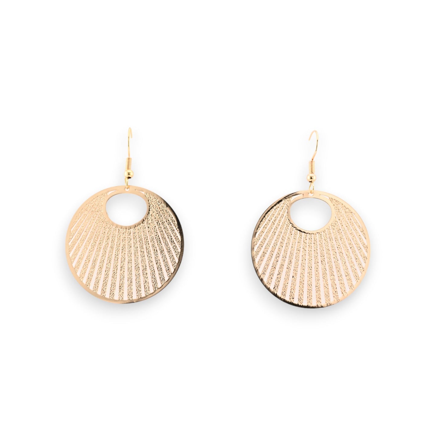 Runde goldene Ohrringe mit Metallspitze