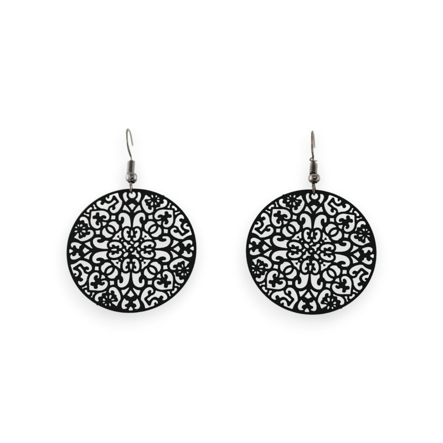 Schwarze Arabesken-Ohrringe