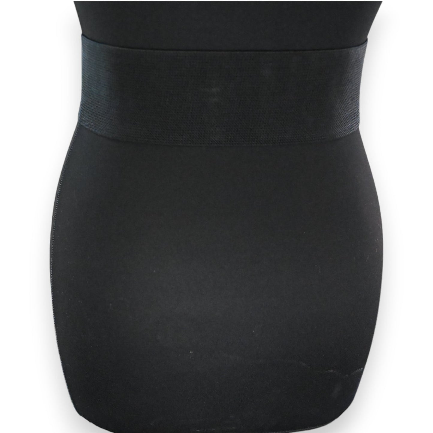 Schwarzer elastischer Taillengürtel für Damen, enge Passform, mit texturiertem Band und glattem Unterteil