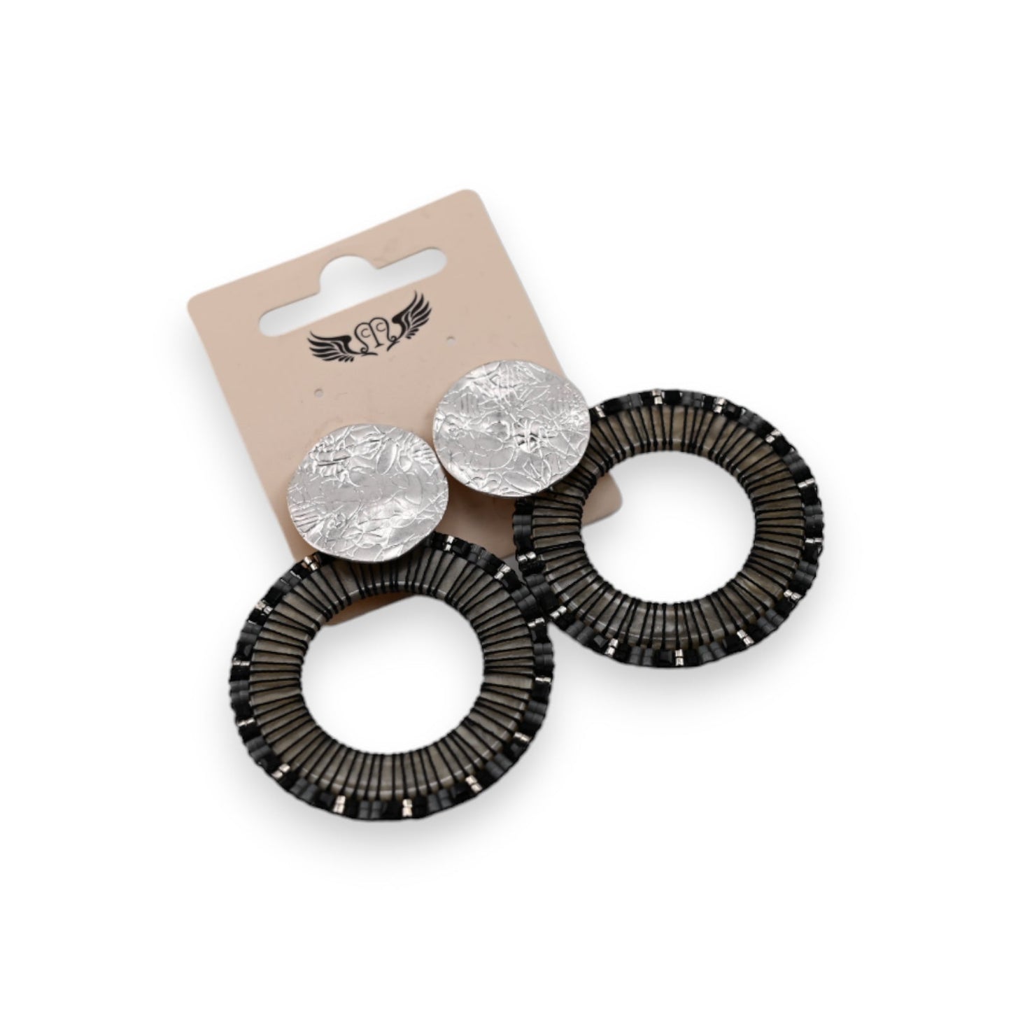 Ohrringe aus silbernem Fantasie-Schmuck und Perlmutt