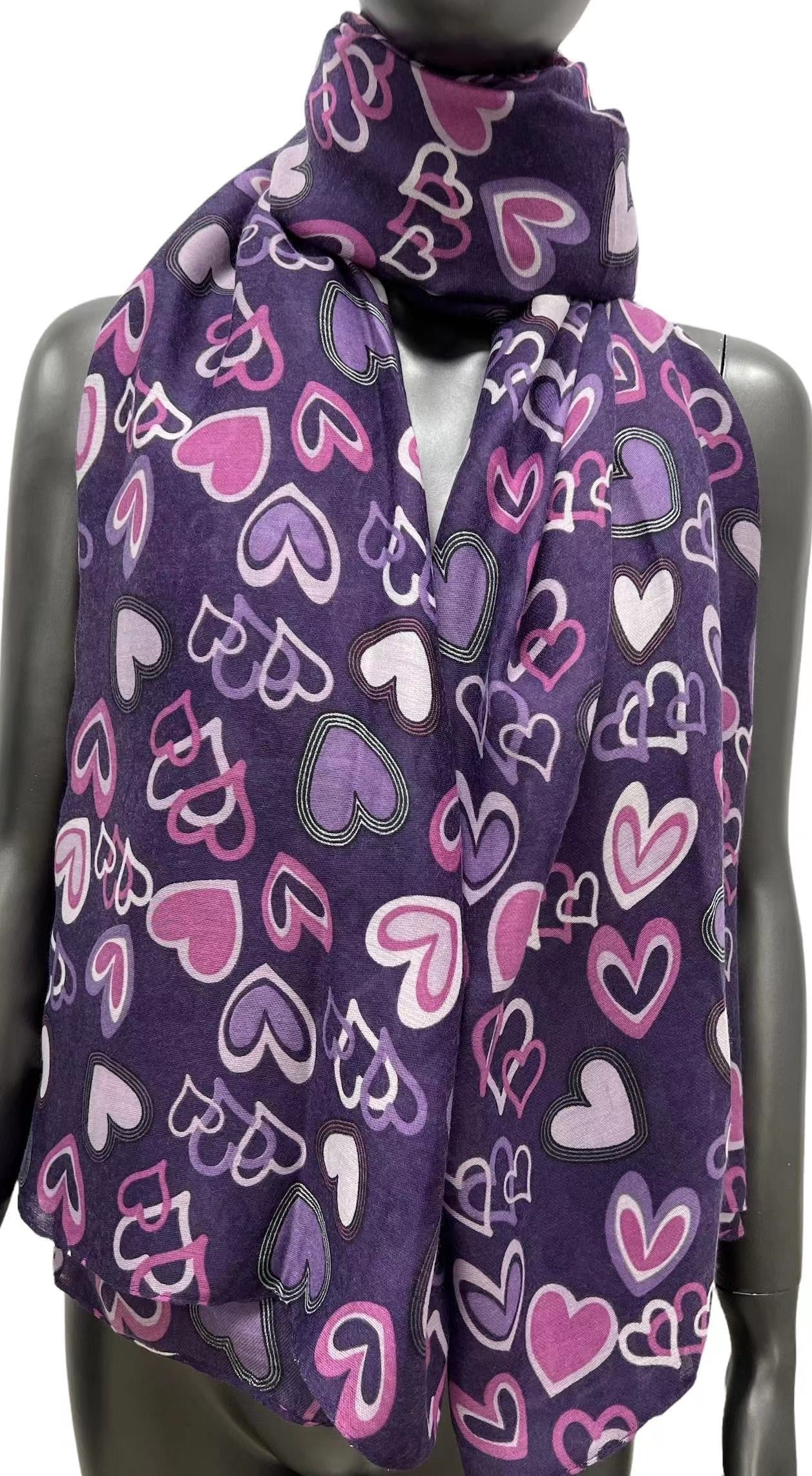 Halstuch in den Farbtönen Violett und Rosa