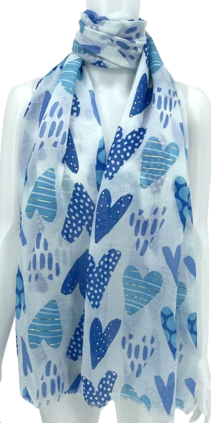 Loveheart Schal in Blaunuancen