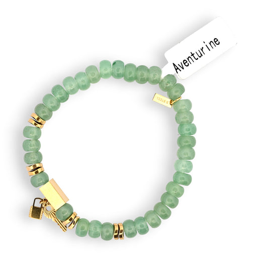 Armband Vorhängeschloss Schlüssel Aventurin