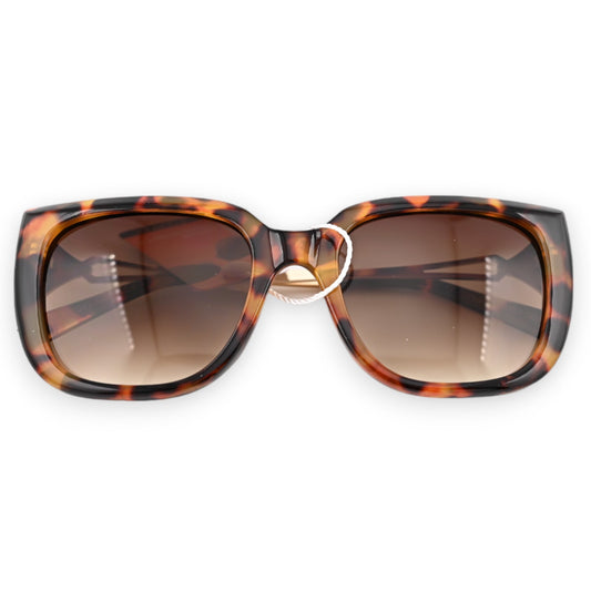 Braune und goldene Leopard-Brille, großer Modell