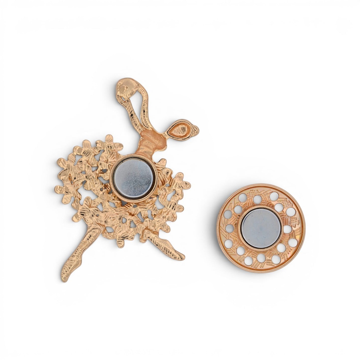 Magnetische Ballerina-Brosche mit Blumenrock in Pastellfarben, 7,5 cm hoch