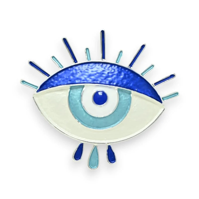 Türkise Griechisches Auge Glücksbringer Brosche