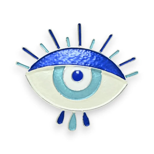 Türkise Griechisches Auge Glücksbringer Brosche