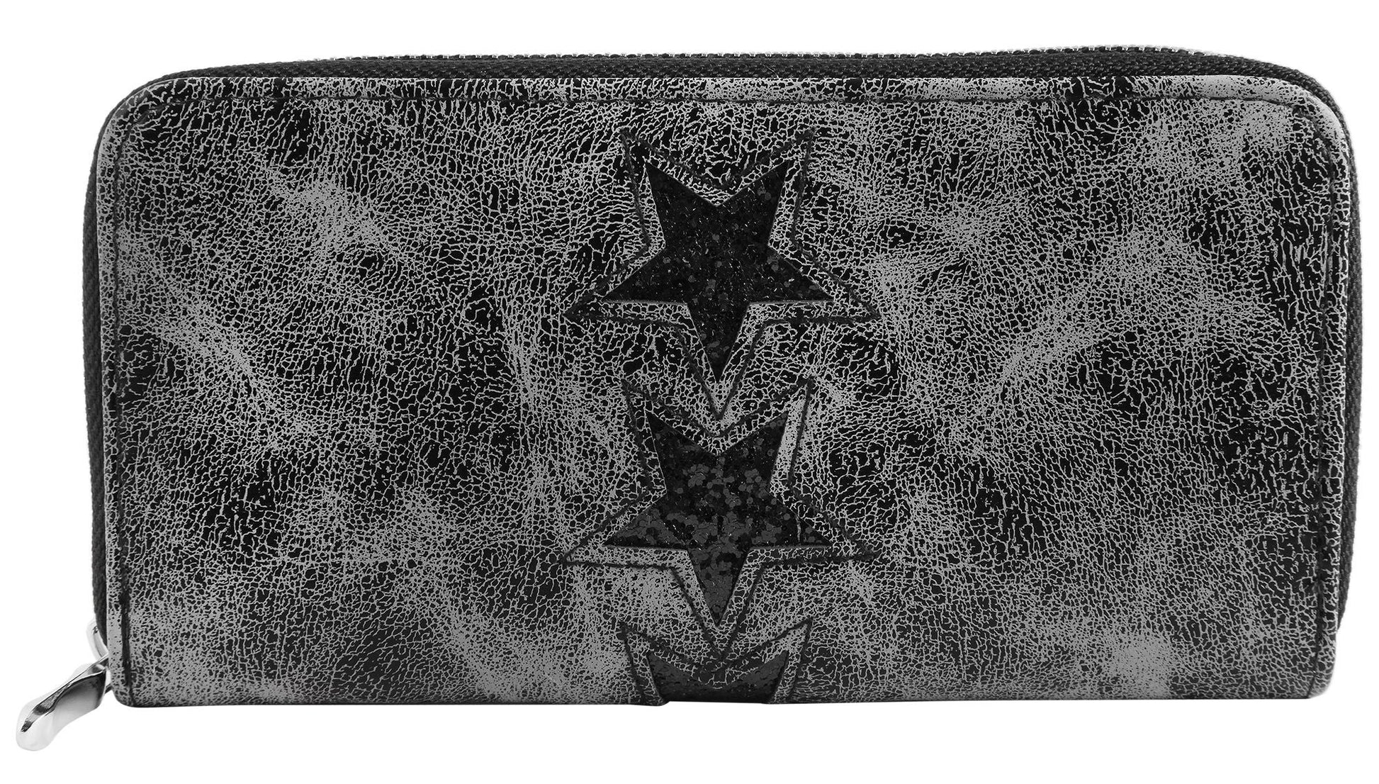 Damen Geldbörse Metallic-Sterne