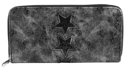 Damen Geldbörse Metallic-Sterne