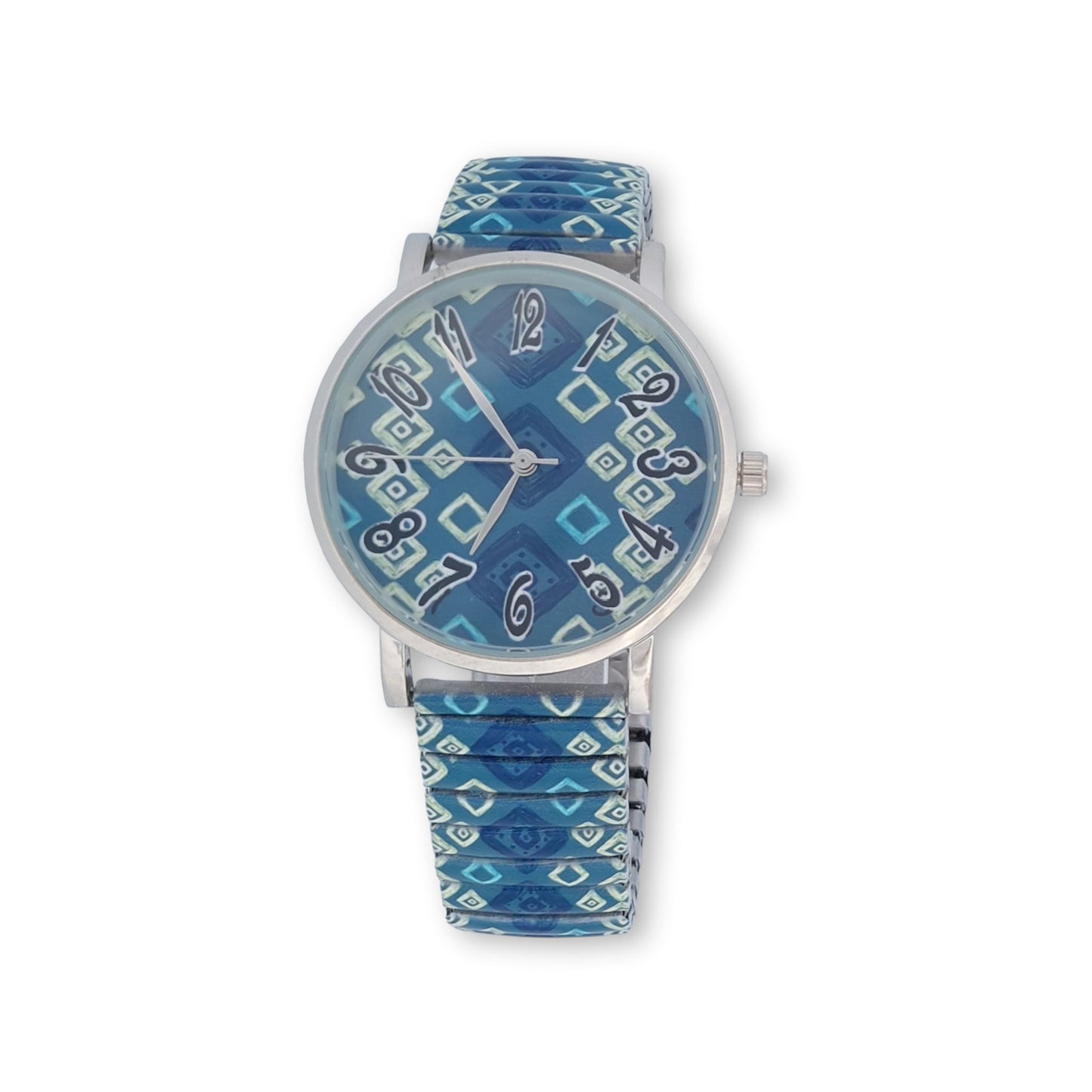 Damenuhr elastisch blau Töne Ernest E64001-006