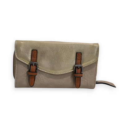 Elegante Brieftasche Mélanie Paris Taupe & Gold