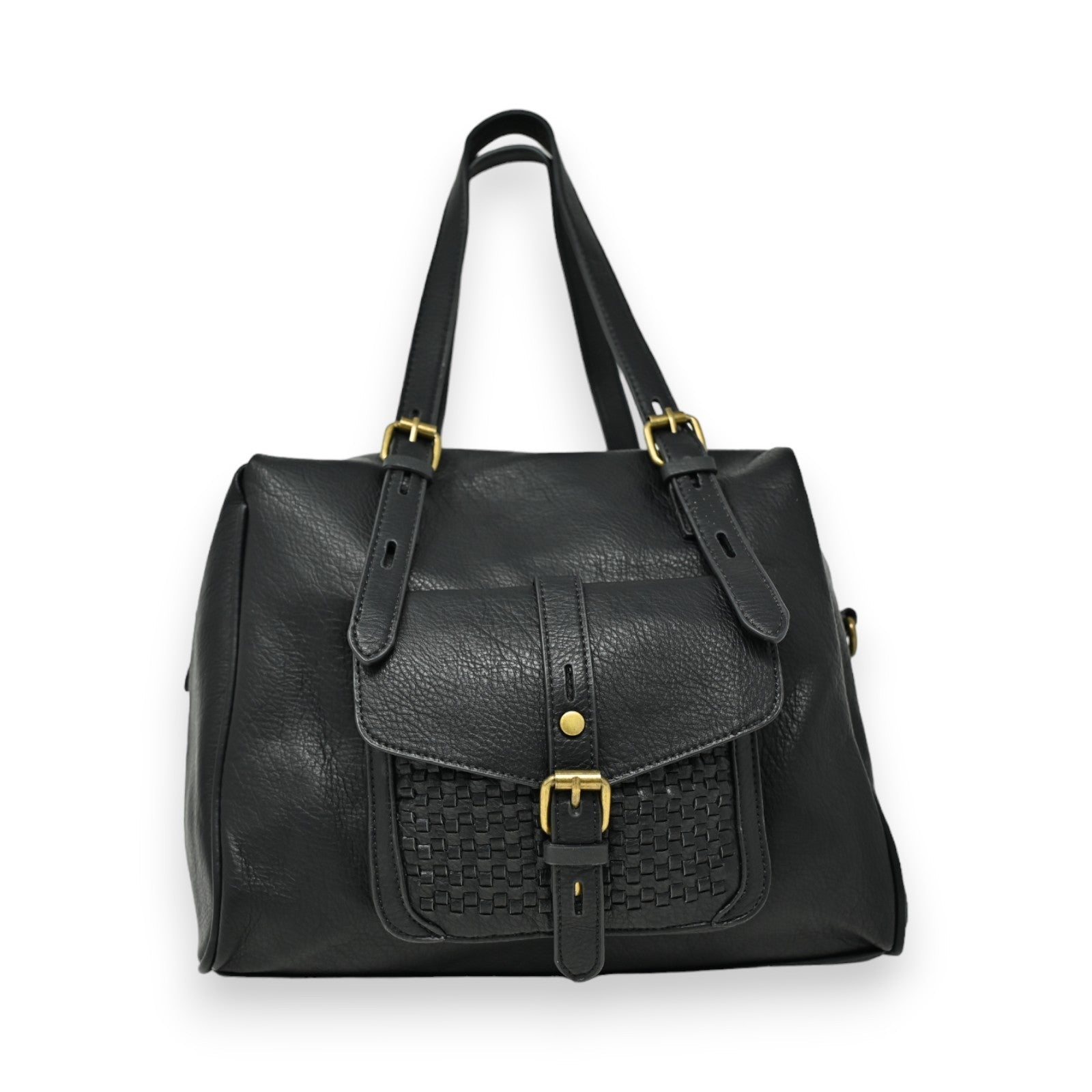 Elegante schwarze Mandoline-Handtasche