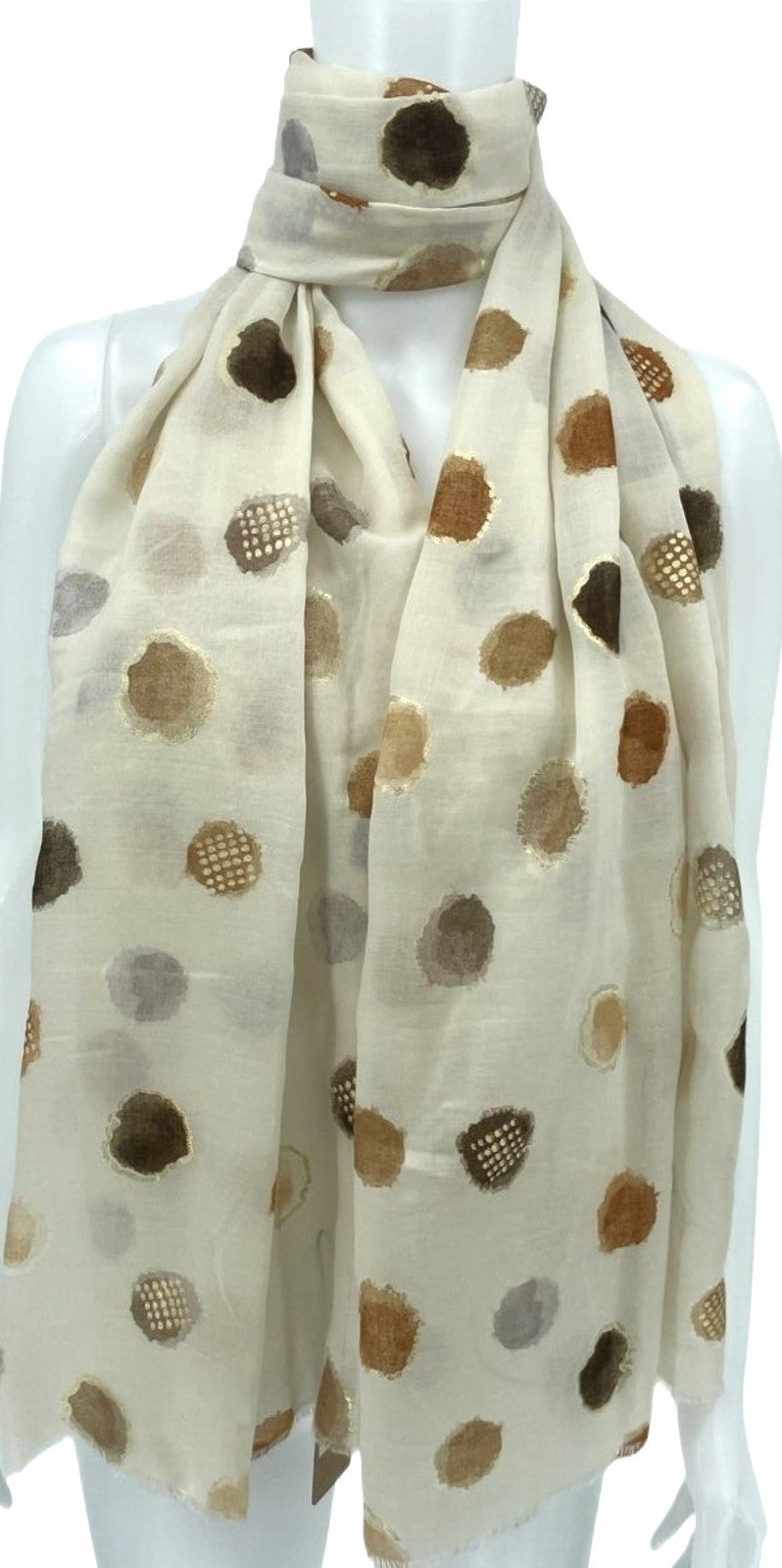 Elegantes Polka-Dot-Tuch in Beige