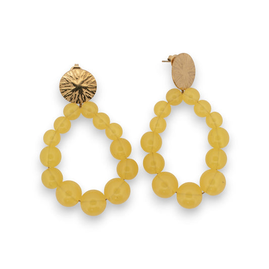 copy of Boucles d'oreilles créoles perles vert d'eau