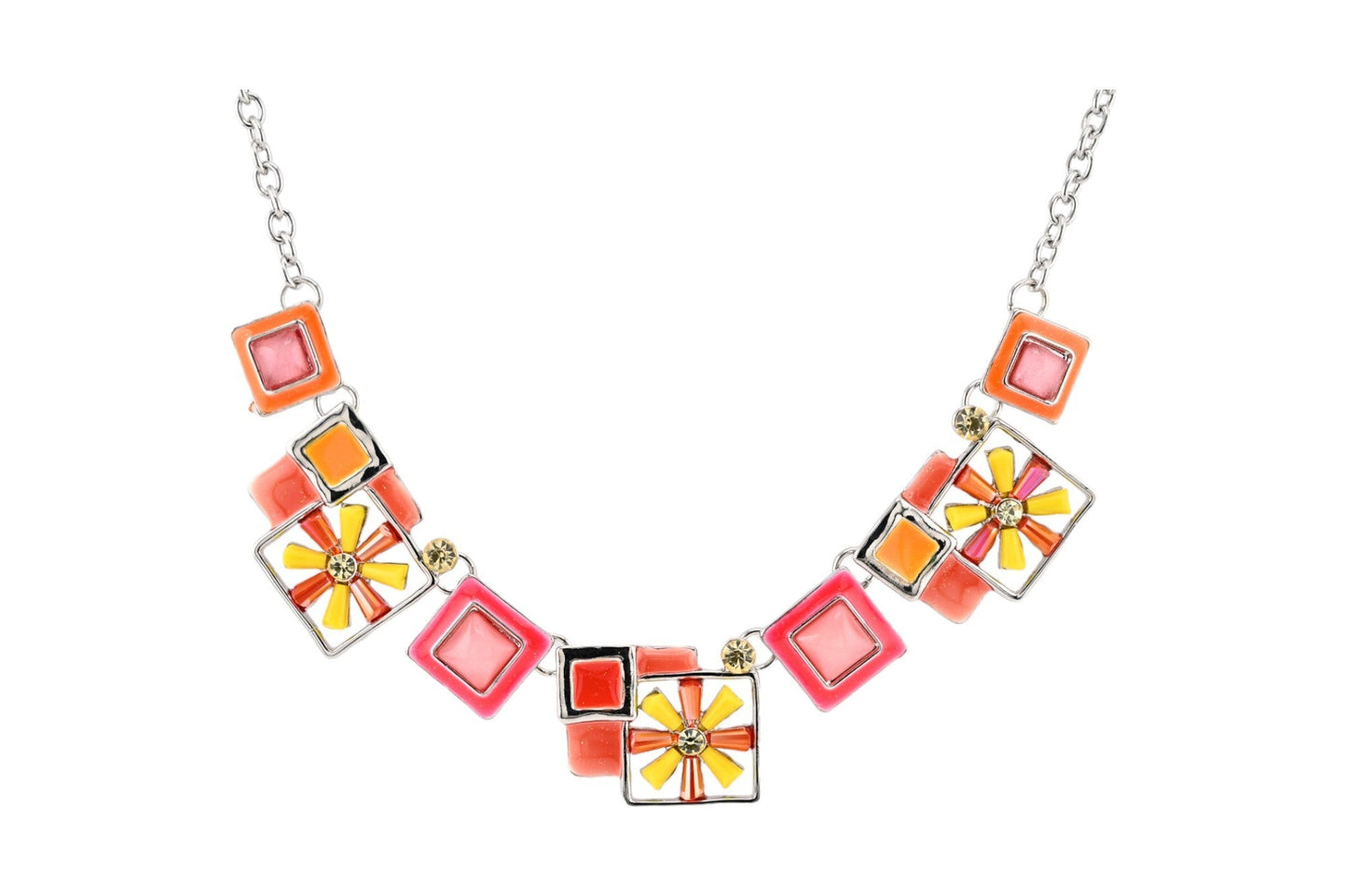 Geometrische Blumen-Halskette Ikita