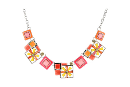 Geometrische Blumen-Halskette Ikita