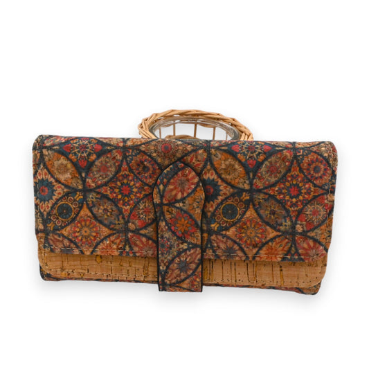 Geometrische mehrfarbige Kork Wallets