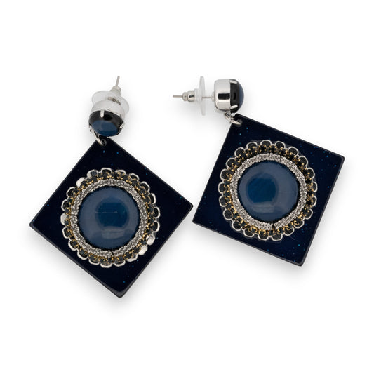 copy of Boucles d'oreilles créoles perles vert d'eau
