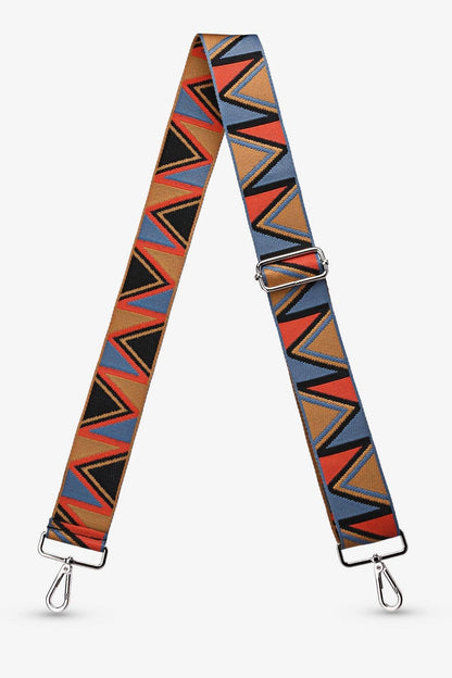 Geometrische Umhängetasche aus mehrfarbigem Stoff
