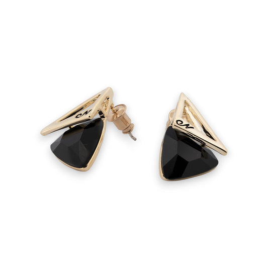 Boucles d'oreille couleur or chic et pierre