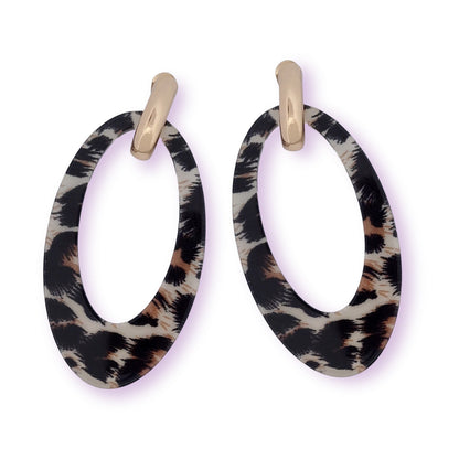 Große Leopard Ohrringe und Gold
