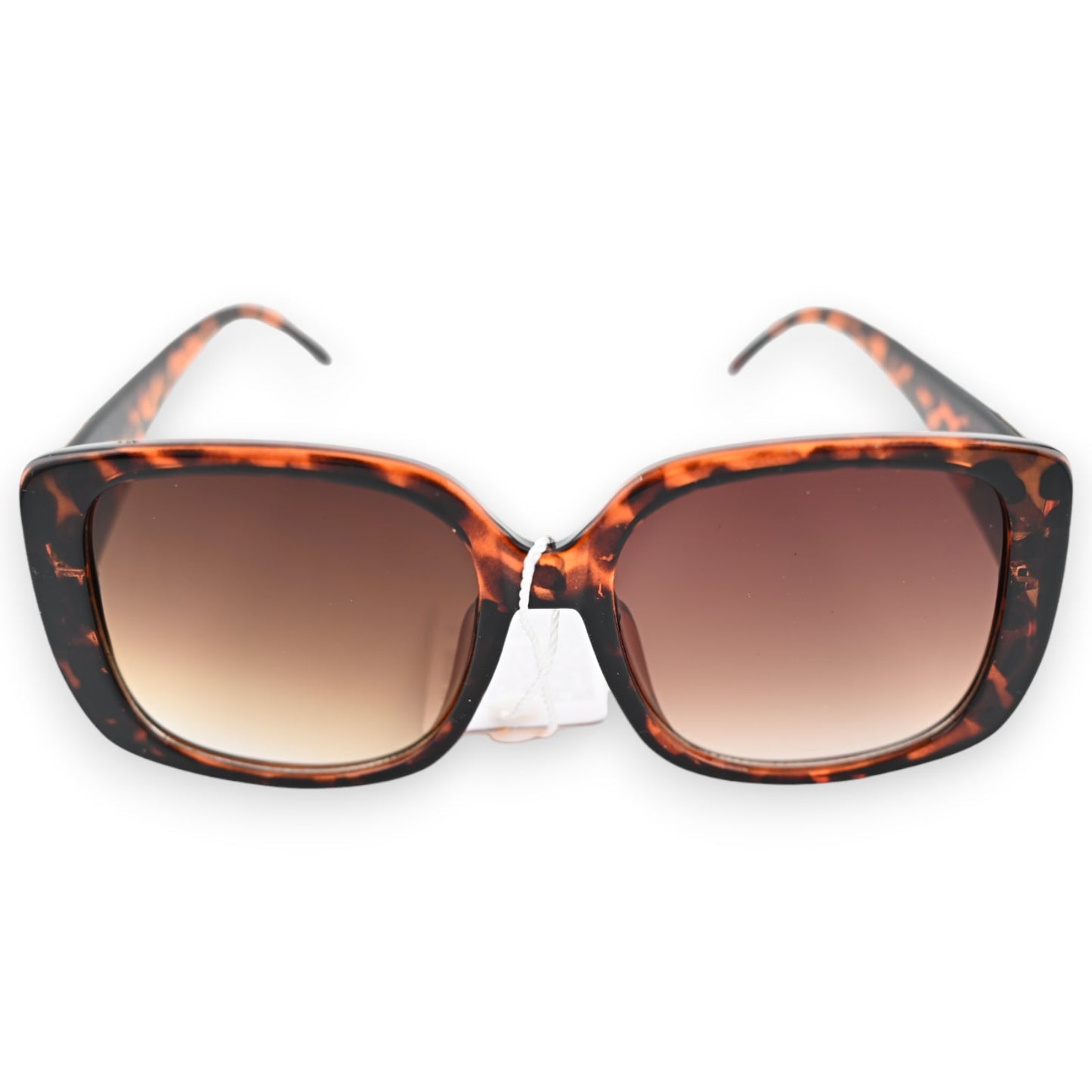 Große Sonnenbrille im Leopardenmuster mit goldbraunen Gläsern und breitem Rahmen, elegantes Design