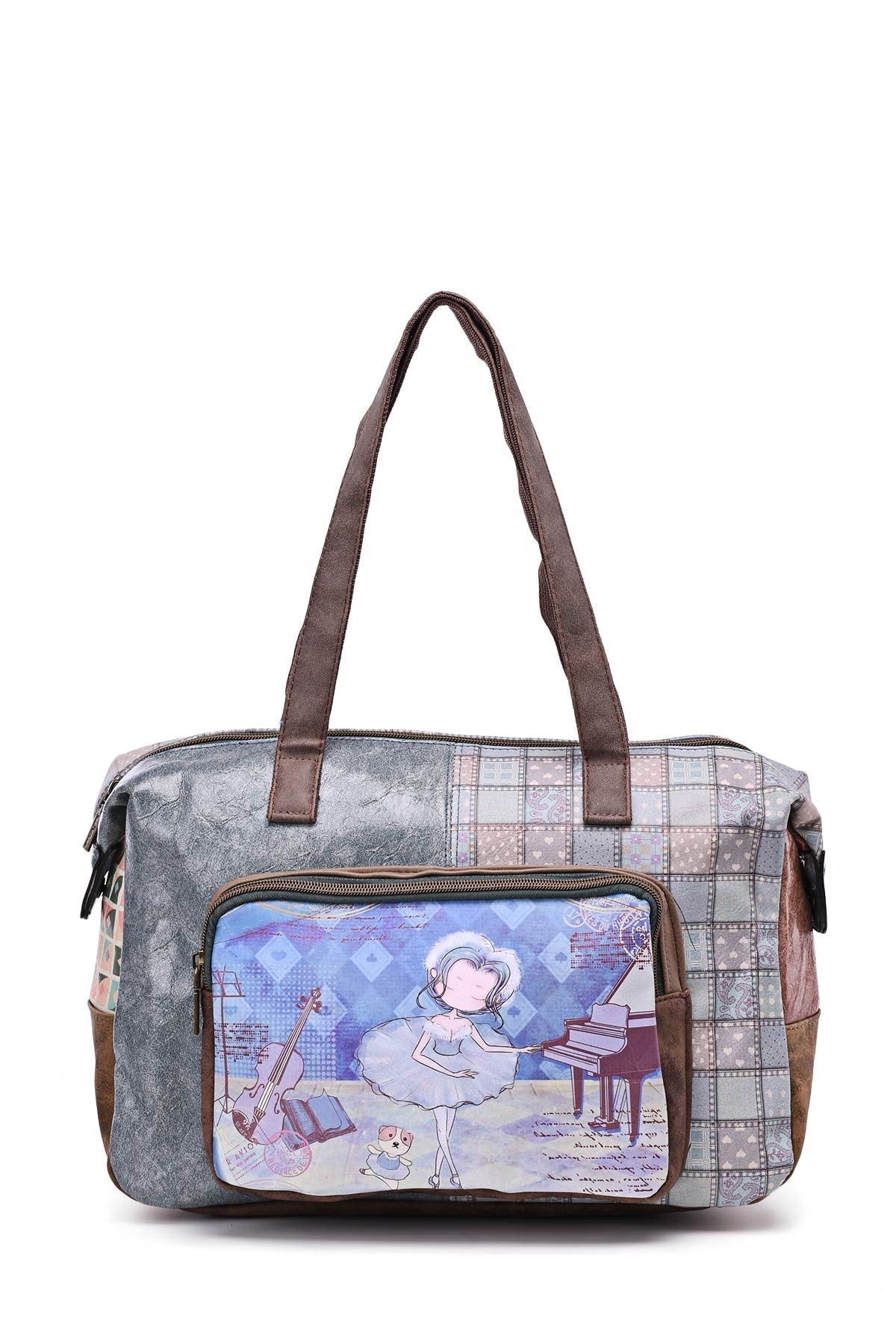 Handtasche Sweet Candy Sterntänzerin Grau Blau