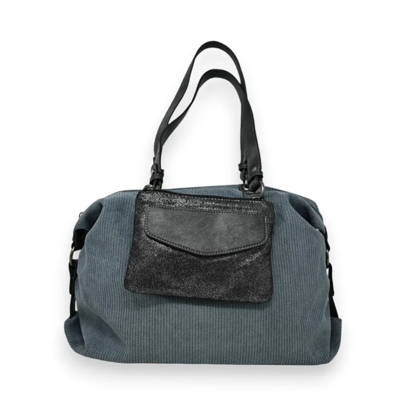 Graue Samthandtasche von Mandoline